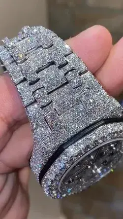 audemars piguet offshore vvs moissanite diamond iced out watch