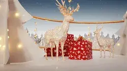 Your Logo text in Christmas Video