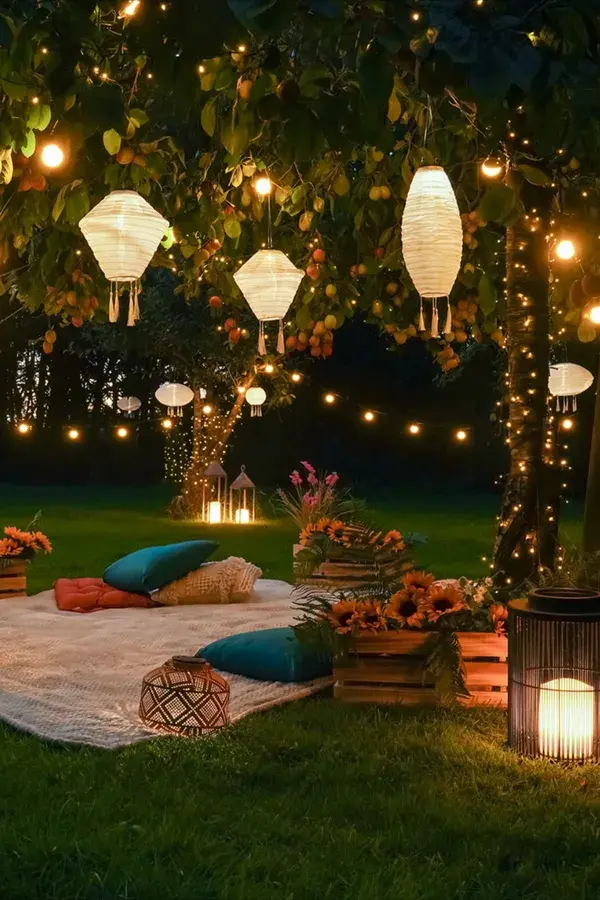 Create a romantic escape with garden lighting!