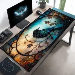 Gothic Raven Mat, Oversized Mousepad, Extended Mouse Pad, Extra Large Deskmat, XL Deskpad, XXL Desk Mat, Gaming Desk Pad