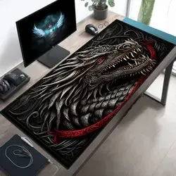 Gothic Dragon Desk Medieval Decor Dragon Desk Mat Draco Desk Pad Gothic Mousepad XL Goth Mouse Pad XXL Dragon Mouse Pad Horror Aesthetic