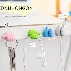 1pc/10pcs, Thumb Shape Hook Seamless Sticky Hook Key Small Sticky Hook Data Line Storage Hub