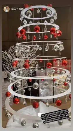 Red and Silver Modern Christmas Tree