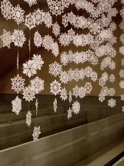 Hanging Paper Snowflakes