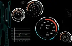 Sci-Fi speedometer hud panel interface animation- Kritrimvault