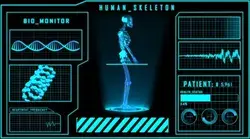 Futuristic scifi medical user interface panel animation- Kritrimvault