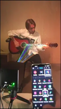 Lighten Your Guitar with Laser Cube | Laser Guitar | Colorful Guitar Art