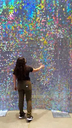 Sparkle sequin wall for Super Bowl party in Hollywood