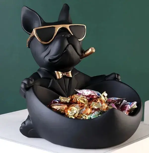 Dog Figurine Dog Statue Storage Box Home Decoration Ornamental Crafts Art Sculpture Figurines Home