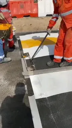 Marking on road