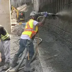 What is the shotcrete concrete?