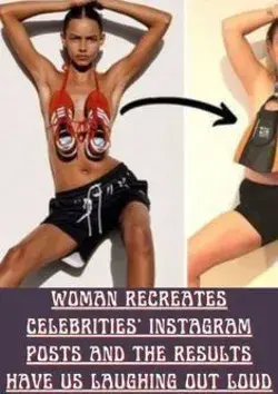 Woman Recreates Celebrities' Instagram Posts and the Results Have Us Laughing Out Loud