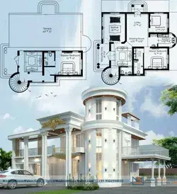 Luxury Villa Design & 2D Floor Plan