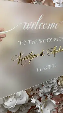 Frosted acrylic welcome sign