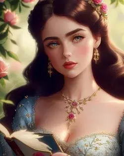 royal beautiful princess who likes to read books ai generate