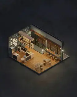 3D Isometric Room