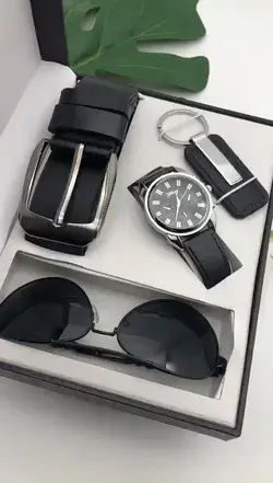 Fancy Gift Box set for men |Jewellery Basket Pack | Men’s Luxury Leather Watch  belt – Keychain