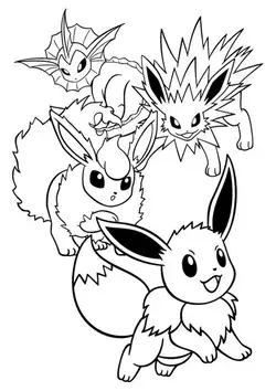 Free & Easy To Print Eevee Coloring Pages