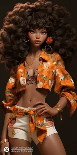 Beautiful biracial model fashion woman