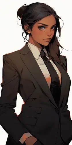 Modest Office Boss Girl Profile Picture - Anime Style