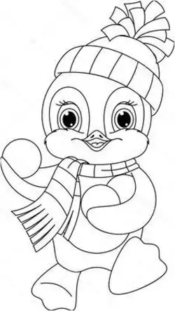 penguin-coloring book pages for kids