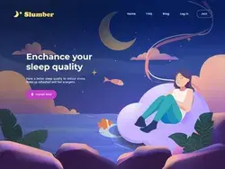 Slumber – Sleep Tracker Website Header