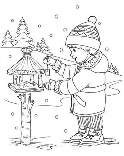 Coloring book page illustration for kids