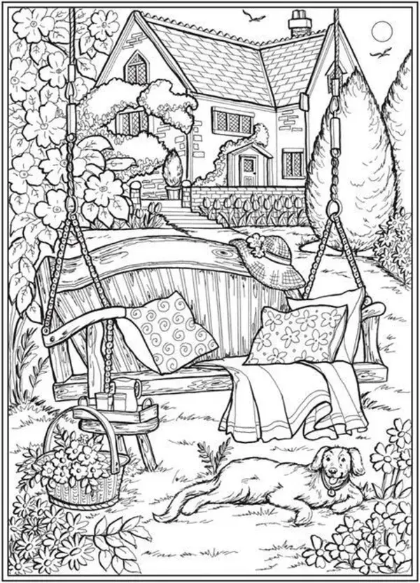 Unique Coloring Book Page For Children