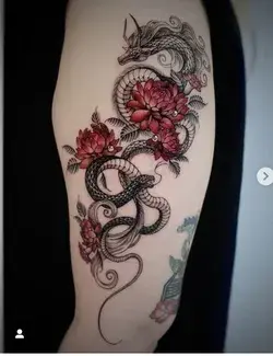 Dragon Pattern Tattoo Stickers. Fake Tattoo. Fake Sleeve Tattoo. Fake Half Sleeve Tattoo