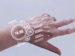 Augmented reality smart watch email and weather check