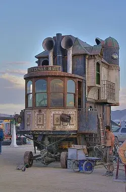 The Neverwas Haul is a three-story, self-propelled mobile art vehicle