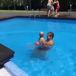 It's summer time, teaching your kid how to swim