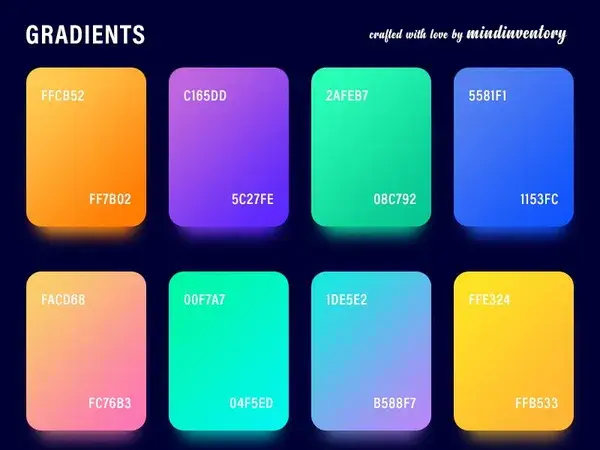 Gradient Color Palettes Photoshop