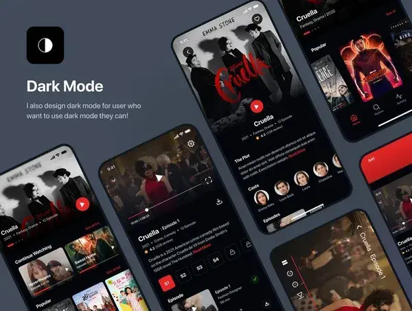 Watchme - Movie Streaming App UI Kit Premium Movie Streaming App UI Kit