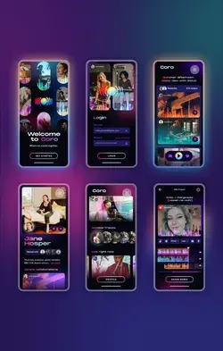 Coro - Music Collaboration App UI design by Ben Kokolas 