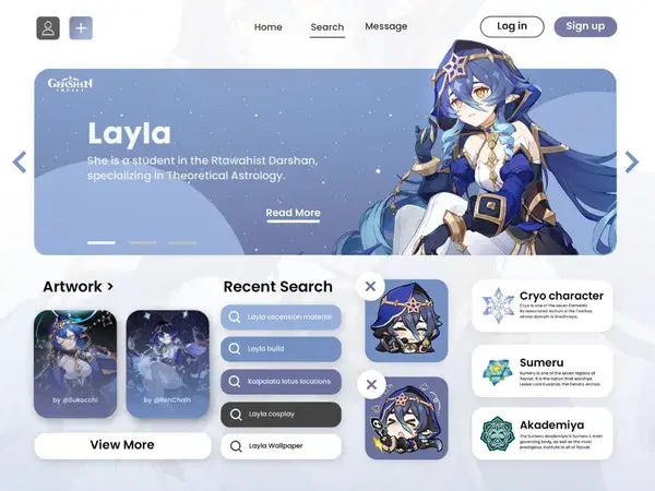 Layla Ui design