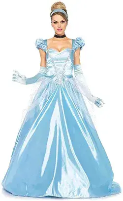 Amazon.com: Leg Avenue Womens - 3 Piece Classic Cinderella Gown Set Full Length Family Friendly Princess Dress and Headband Set Adult Sized Costumes, Blue, Small US: Clothing, Shoes &amp; Jewelry