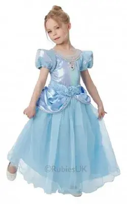 New Girls Deluxe Disney Princess Cinderella Book Day Week Fancy Dress Costume Outfit. Cinderella d