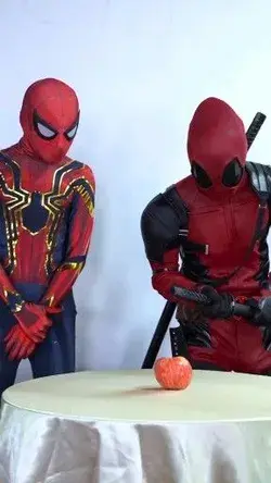 Deadpool and Spider-Man Funny Scenes Cosplay Show 