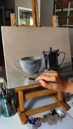 Coffee, Cream and Sugar | Oil Painting Demo