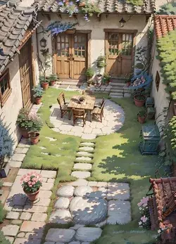 Anime architecture art