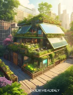 solarpunk inspo (urban farm)