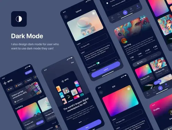 NFTX - NFT Market App UI Kit High Quality NFT Market App UI Kit