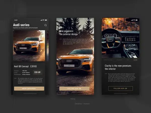 Audi Q8 App Design