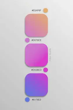 Bright, fun gradient color palette