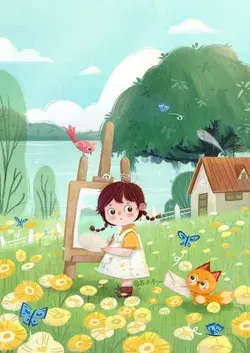I will draw children book illustrations and kids cover illustration