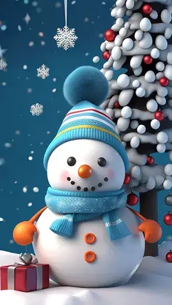 HD background wallpaper  - Christmas snowman