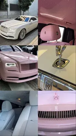 Light pink and white Rolls Royce