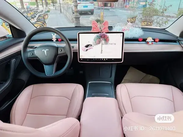 pink tesla