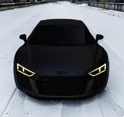 Audi R8 matte black edition.